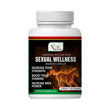 Natural Sexual Wellness 500mg Capsule bottle of 60 capsules